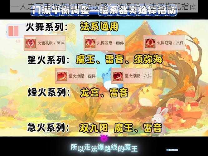 一人之下手游药仙玩法攻略:装备异人法器搭配指南