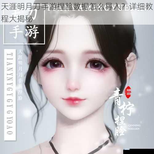 天涯明月刀手游捏脸数据怎么导入?详细教程大揭秘