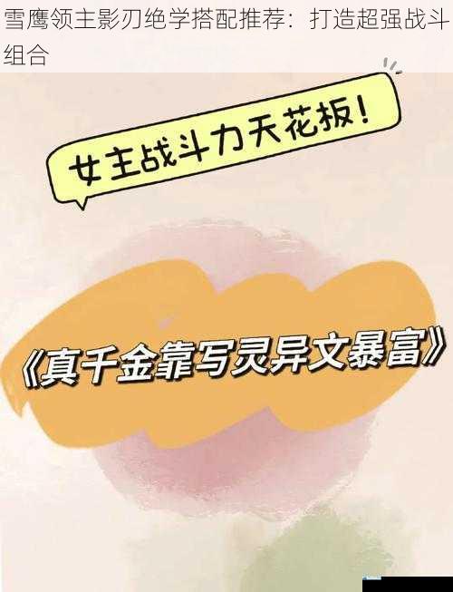 雪鹰领主影刃绝学搭配推荐:打造超强战斗组合
