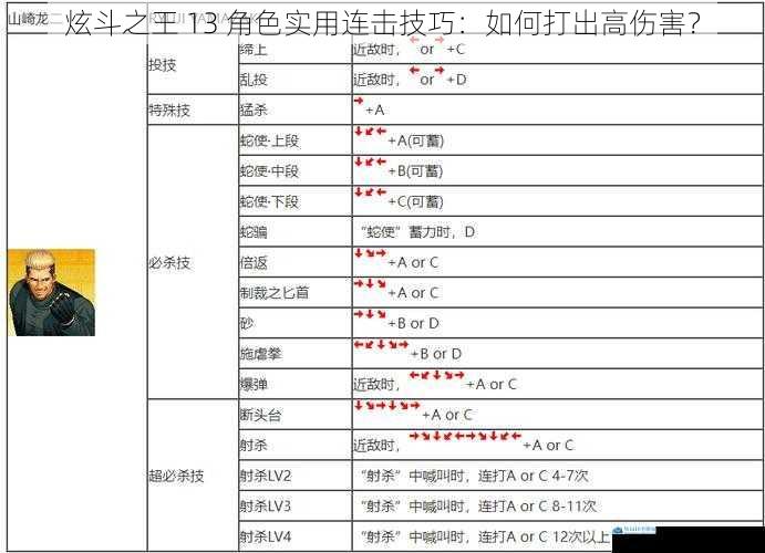炫斗之王 13 角色实用连击技巧:如何打出高伤害?