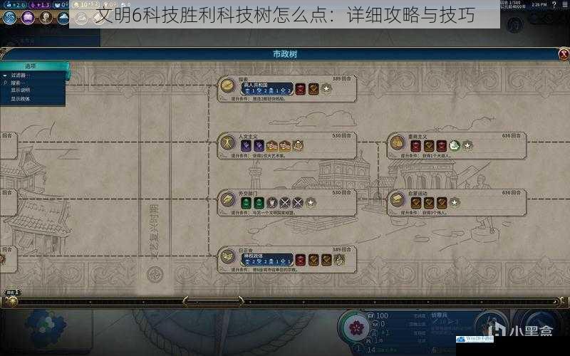 文明6科技胜利科技树怎么点:详细攻略与技巧