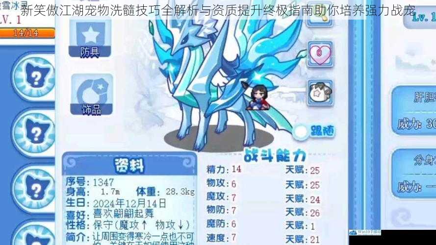 新笑傲江湖宠物洗髓技巧全解析与资质提升终极指南助你培养强力战宠