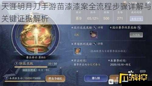 天涯明月刀手游苗漆漆案全流程步骤详解与关键证据解析
