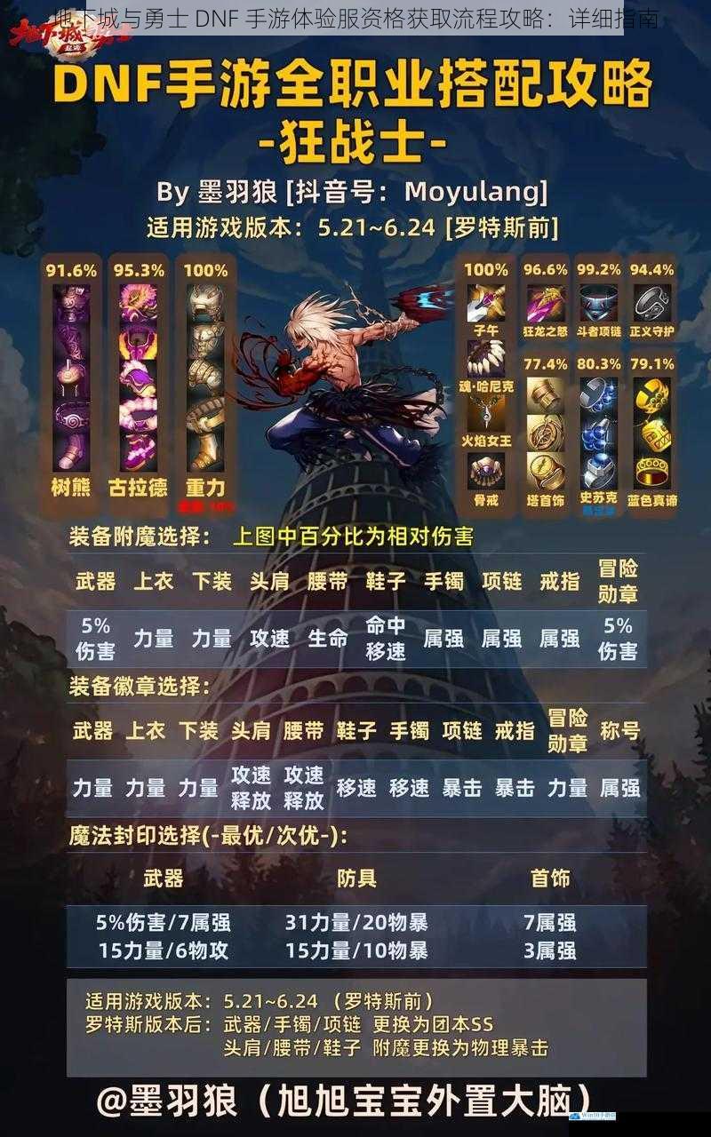 地下城与勇士 DNF 手游体验服资格获取流程攻略:详细指南
