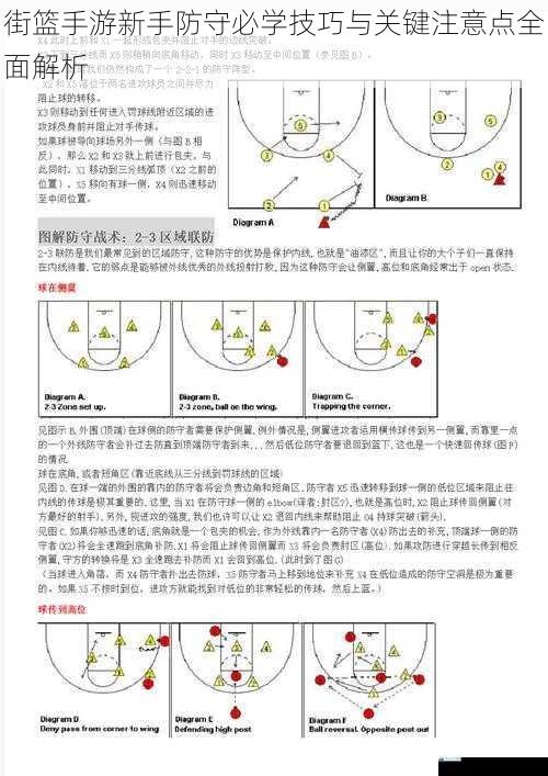 街篮手游新手防守必学技巧与关键注意点全面解析