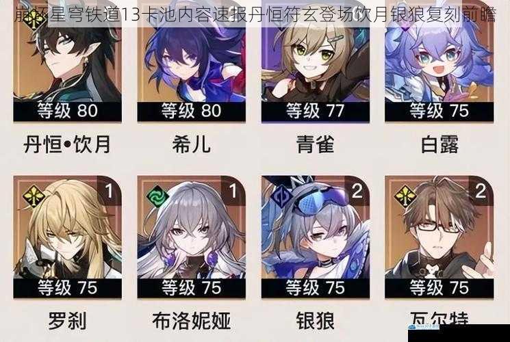 崩坏星穹铁道13卡池内容速报丹恒符玄登场饮月银狼复刻前瞻