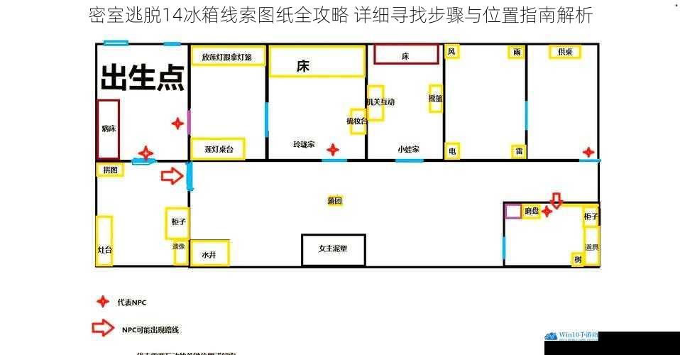 密室逃脱14冰箱线索图纸全攻略 详细寻找步骤与位置指南解析