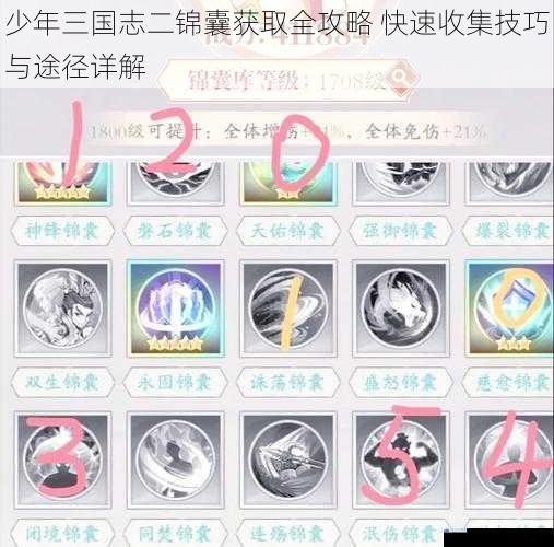 少年三国志二锦囊获取全攻略 快速收集技巧与途径详解