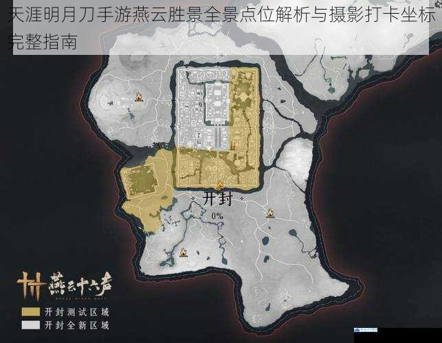 天涯明月刀手游燕云胜景全景点位解析与摄影打卡坐标完整指南