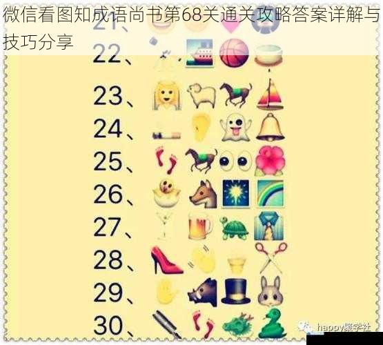 微信看图知成语尚书第68关通关攻略答案详解与技巧分享