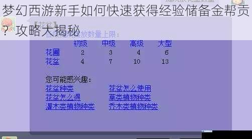 梦幻西游新手如何快速获得经验储备金帮贡?攻略大揭秘