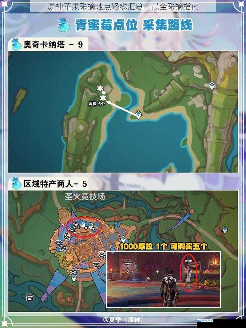 原神苹果采摘地点路线汇总:最全采摘指南