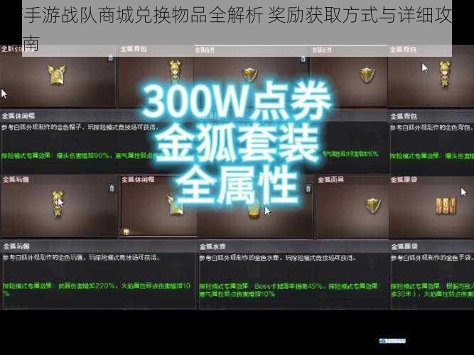 CF手游战队商城兑换物品全解析 奖励获取方式与详细攻略指南