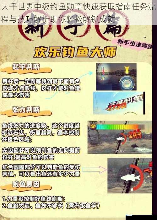 大千世界中级钓鱼勋章快速获取指南任务流程与技巧解析助你轻松解锁成就