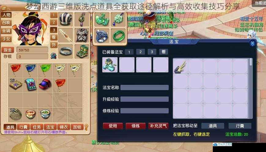 梦幻西游三维版洗点道具全获取途径解析与高效收集技巧分享