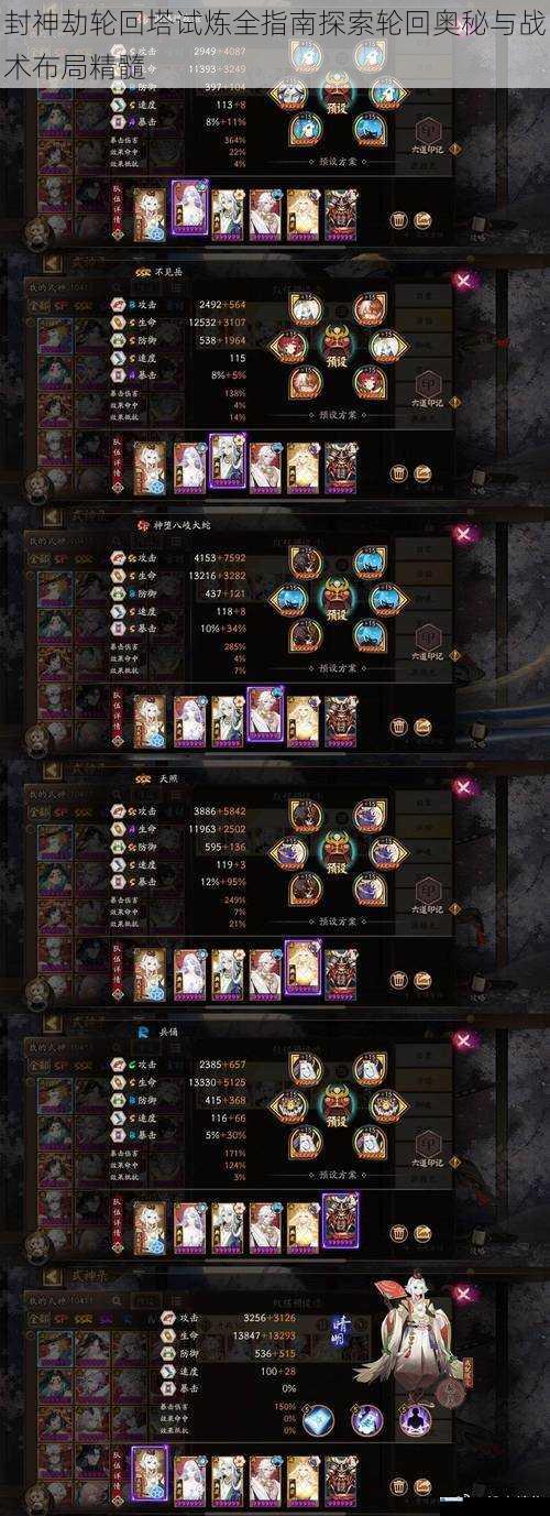 封神劫轮回塔试炼全指南探索轮回奥秘与战术布局精髓