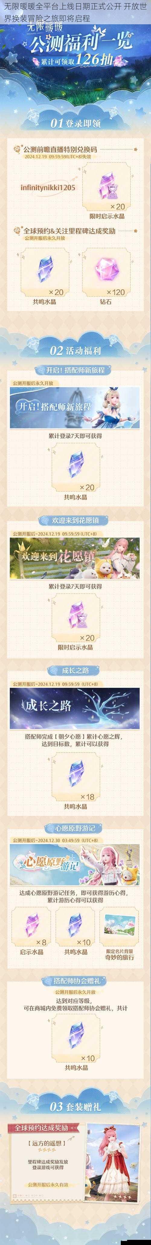 无限暖暖全平台上线日期正式公开 开放世界换装冒险之旅即将启程