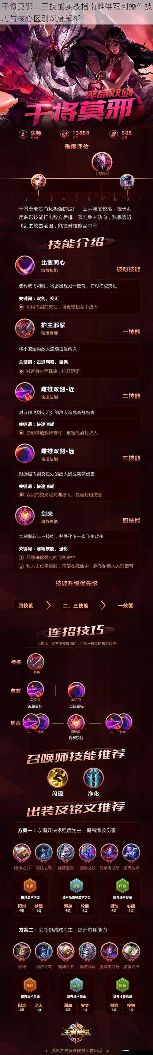 干将莫邪二三技能实战指南雌雄双剑操作技巧与核心区别深度解析