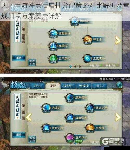 天下手游洗点后属性分配策略对比解析及常规加点方案差异详解