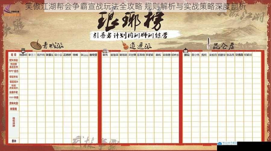 笑傲江湖帮会争霸宣战玩法全攻略 规则解析与实战策略深度剖析