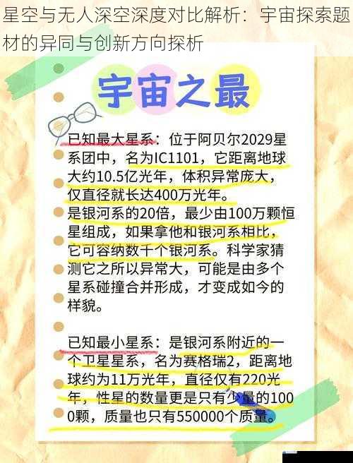 星空与无人深空深度对比解析:宇宙探索题材的异同与创新方向探析