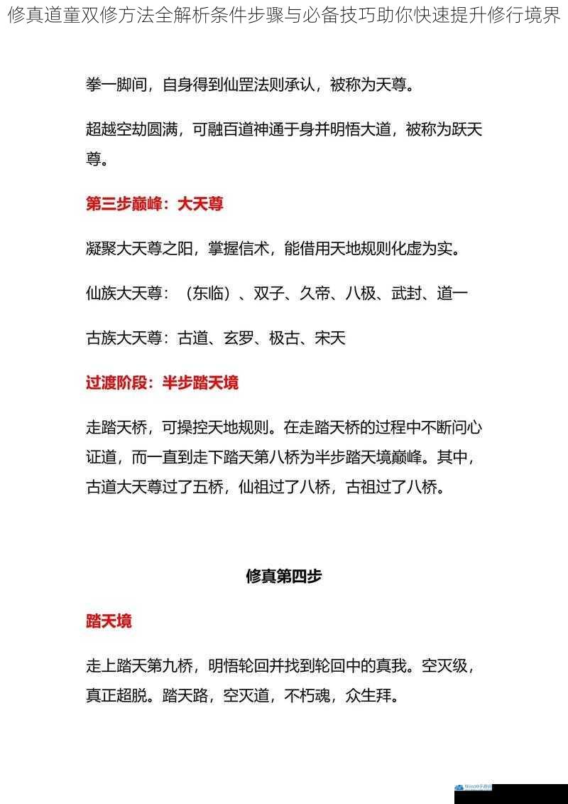 修真道童双修方法全解析条件步骤与必备技巧助你快速提升修行境界