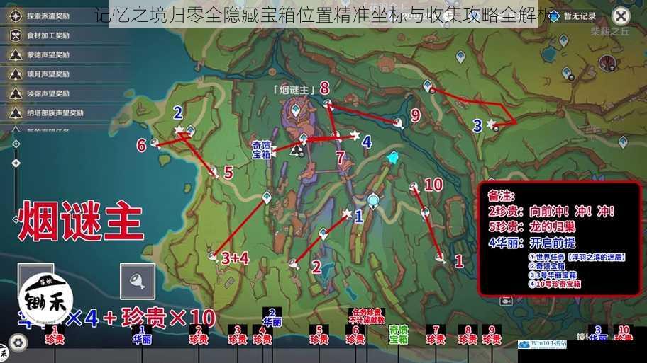 记忆之境归零全隐藏宝箱位置精准坐标与收集攻略全解析