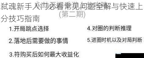 弑魂新手入门必看常见问题全解与快速上分技巧指南