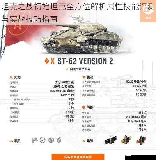 坦克之战初始坦克全方位解析属性技能评测与实战技巧指南