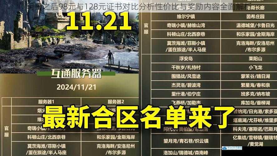 明日之后98元与128元证书对比分析性价比与奖励内容全面解析