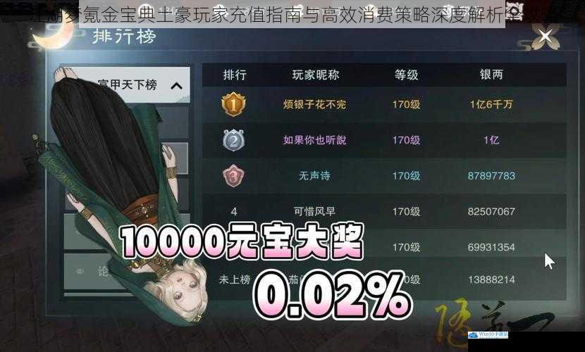 江湖梦氪金宝典土豪玩家充值指南与高效消费策略深度解析全攻略