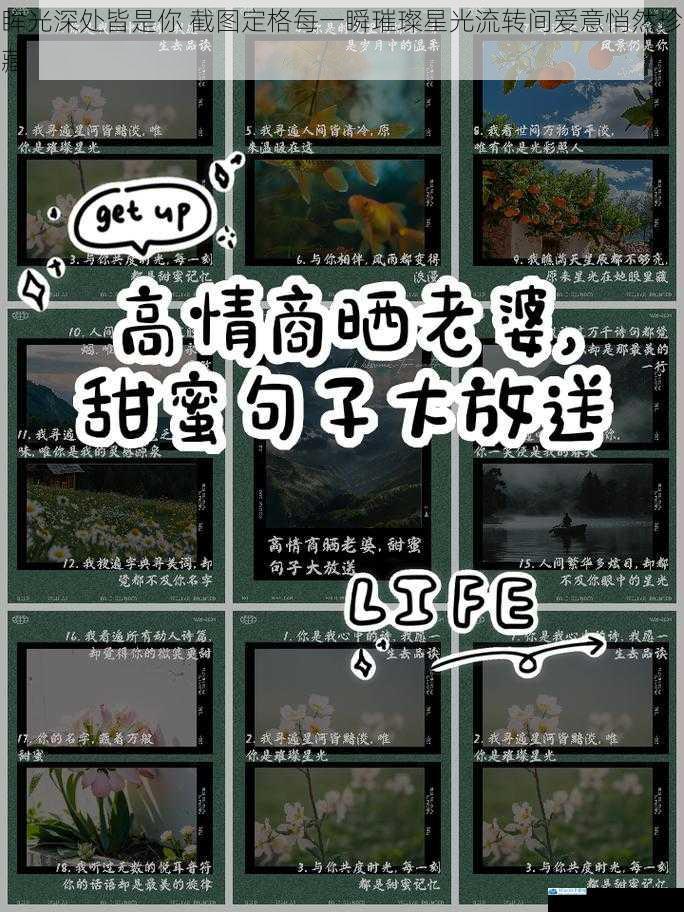 眸光深处皆是你 截图定格每一瞬璀璨星光流转间爱意悄然珍藏