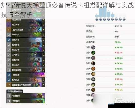 炉石传说天梯登顶必备传说卡组搭配详解与实战技巧全解析