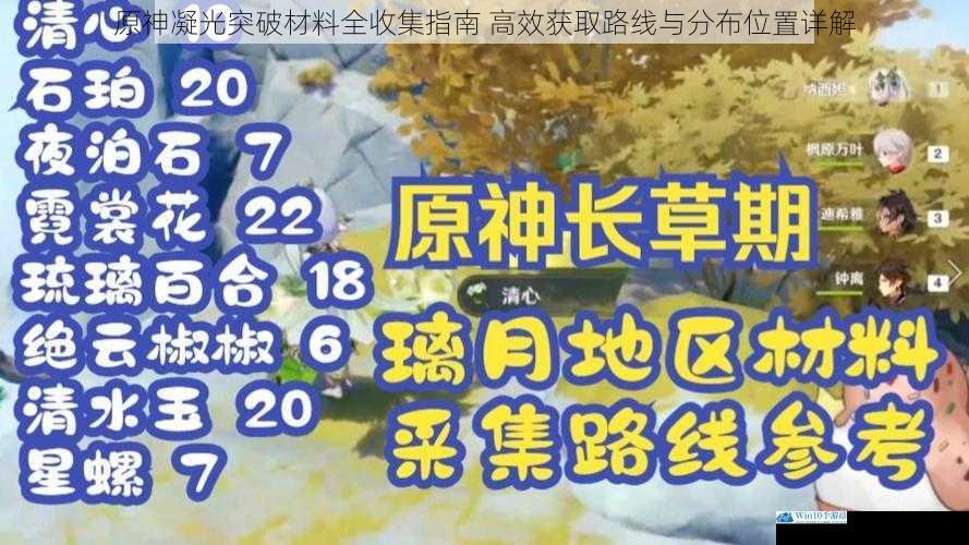原神凝光突破材料全收集指南 高效获取路线与分布位置详解