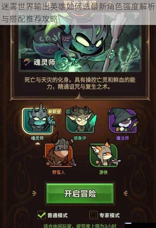 迷雾世界输出英雄如何选最新角色强度解析与搭配推荐攻略