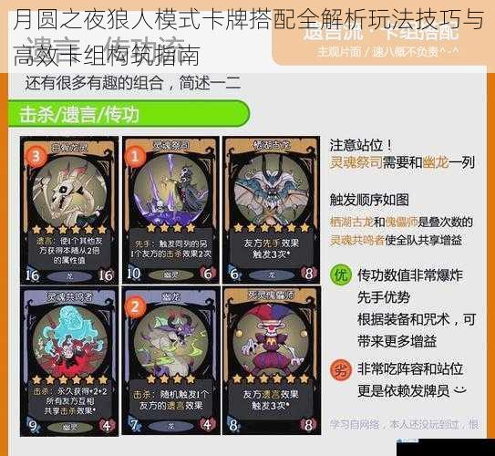 月圆之夜狼人模式卡牌搭配全解析玩法技巧与高效卡组构筑指南