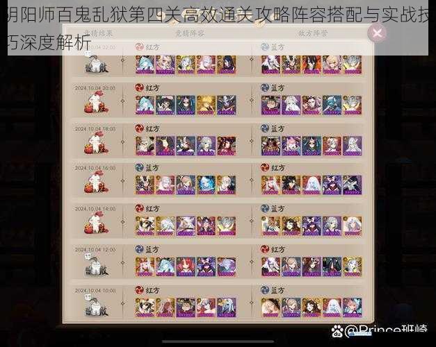 阴阳师百鬼乱狱第四关高效通关攻略阵容搭配与实战技巧深度解析