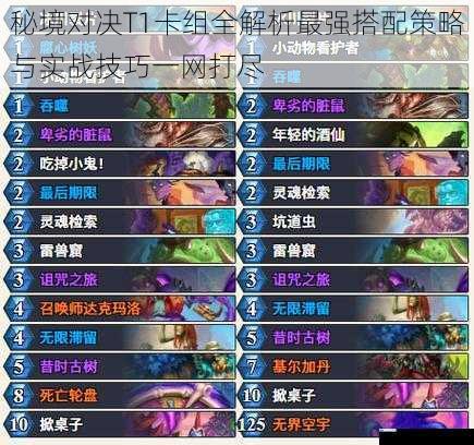 秘境对决T1卡组全解析最强搭配策略与实战技巧一网打尽