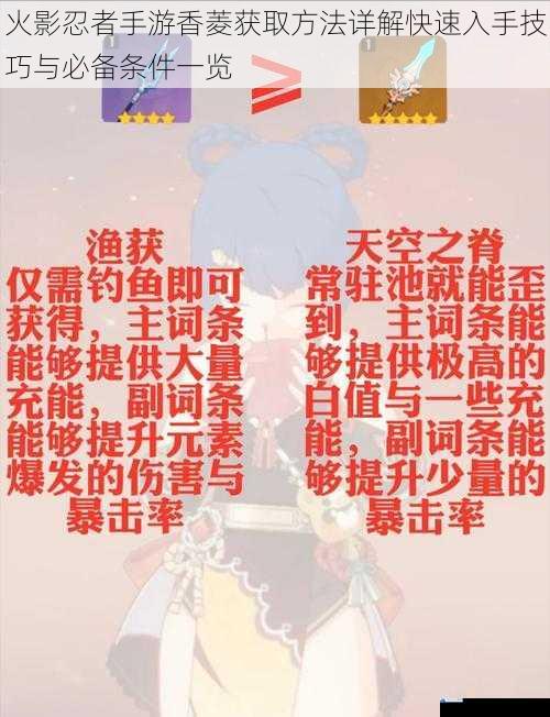 火影忍者手游香菱获取方法详解快速入手技巧与必备条件一览