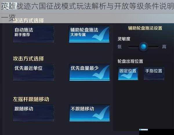 英雄战迹六国征战模式玩法解析与开放等级条件说明一览