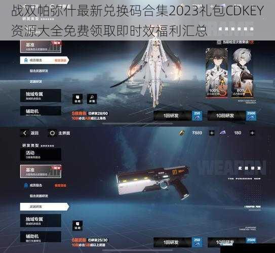 战双帕弥什最新兑换码合集2023礼包CDKEY资源大全免费领取即时效福利汇总