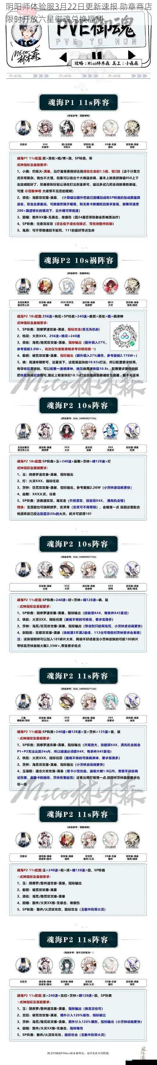 阴阳师体验服3月22日更新速报 勋章商店限时开放六星御魂兑换福利