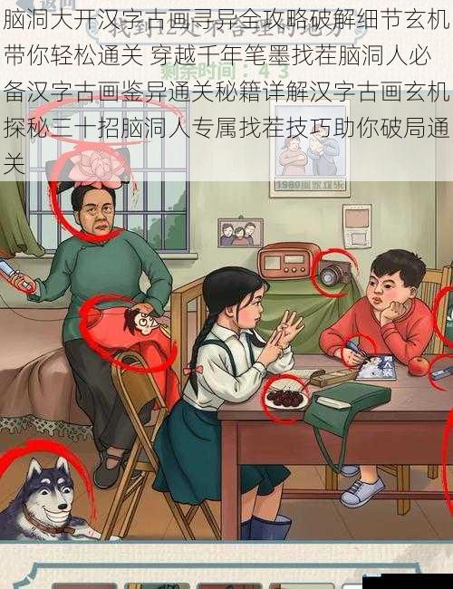 脑洞大开汉字古画寻异全攻略破解细节玄机带你轻松通关 穿越千年笔墨找茬脑洞人必备汉字古画鉴异通关秘籍详解汉字古画玄机探秘三十招脑洞人专属找茬技巧助你破局通关