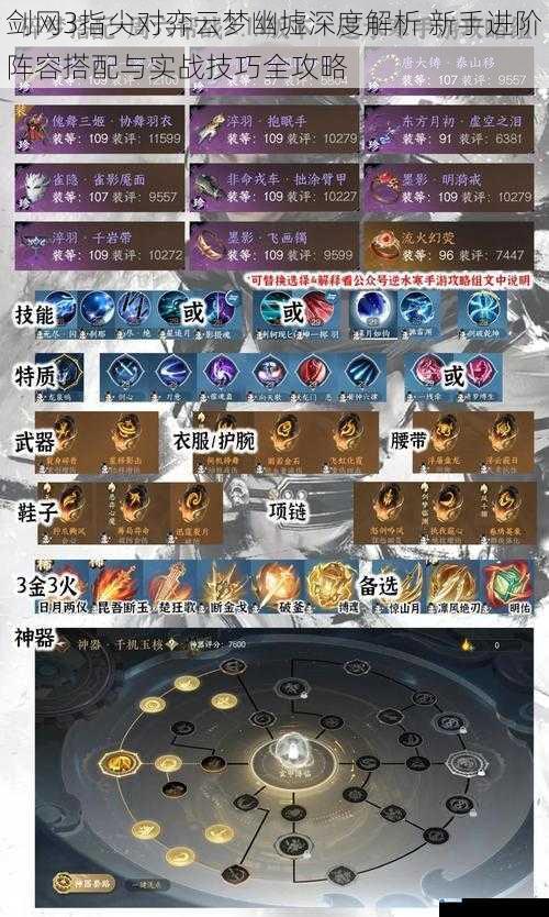 剑网3指尖对弈云梦幽墟深度解析 新手进阶阵容搭配与实战技巧全攻略