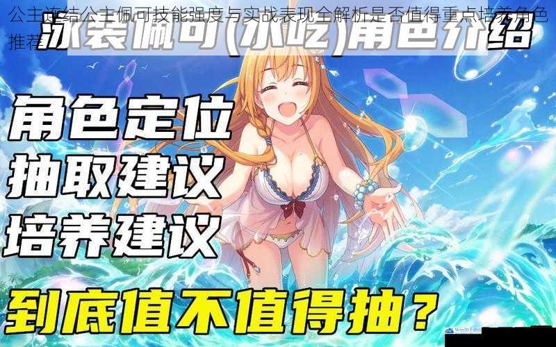 公主连结公主佩可技能强度与实战表现全解析是否值得重点培养角色推荐