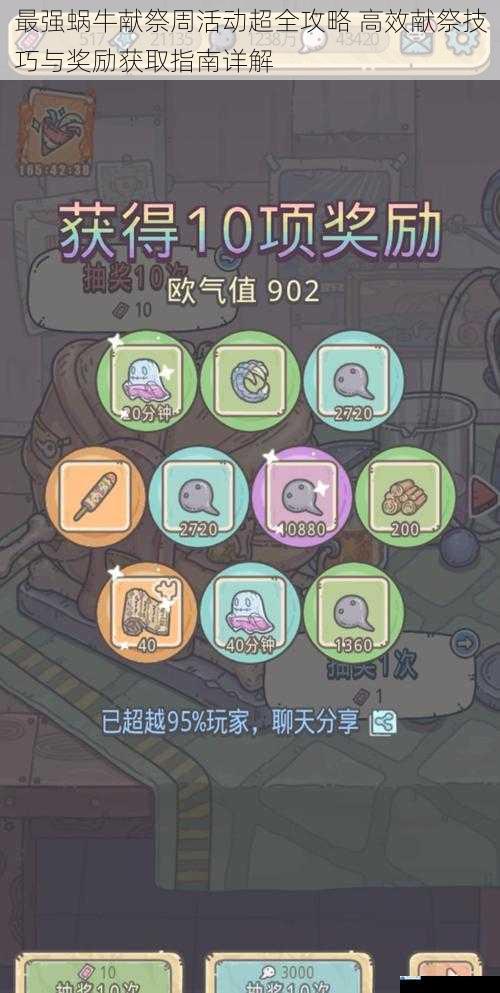 最强蜗牛献祭周活动超全攻略 高效献祭技巧与奖励获取指南详解