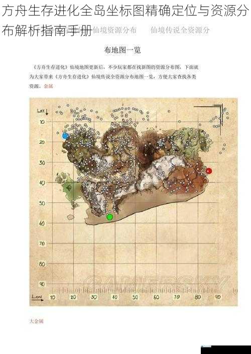 方舟生存进化全岛坐标图精确定位与资源分布解析指南手册