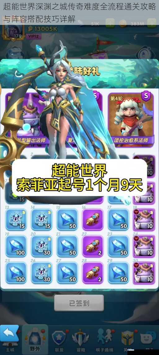 超能世界深渊之城传奇难度全流程通关攻略与阵容搭配技巧详解