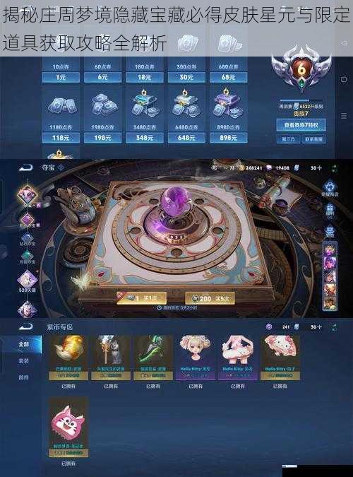 揭秘庄周梦境隐藏宝藏必得皮肤星元与限定道具获取攻略全解析
