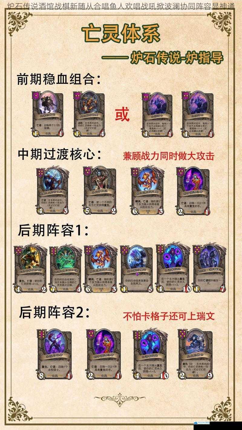 炉石传说酒馆战棋新随从合唱鱼人欢唱战吼掀波澜协同阵容显神通